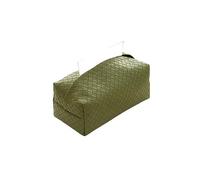 Soporte para caja de pañuelos Caja de pañuelos Homees Bolsa de papel tejida de cuero PU, sala de estar Simple moderna, impermeable, lujo en sala de estar(Green)