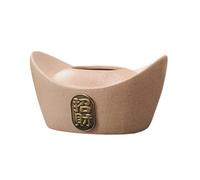 Soporte para caja de pañuelos Caja de pañuelos Mesa de centro de la fortuna china, decoración de cerámica, escritorio for baño, encimera, mesitas de noche, oficina en sala de estar(Beige)