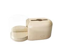 Soporte para caja de pañuelos Caja de pañuelos, servilleta, caja papel, contenedor adornado, estante for inodoro, organizador Facial Decoración de habitaciones(White)