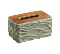 Soporte para caja de pañuelos Dispensador de papel servilleta, soporte cubierta caja pañuelos for tocador oficina Decoración de habitaciones(Green)