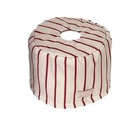 Soporte para caja de pañuelos Elegante soporte for caja de pañuelos a rayas en organizadores servilletas tela algodón Decoración del hogar(Red Stripes,Round tissue box)