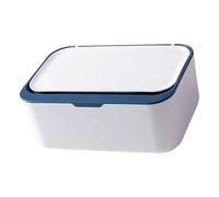 Soporte para caja de pañuelos Estuche húmedo, caja dispensadora de pañuelos Rectangular, práctico soporte for papel cocina, organizadores servilletas for el hogar Decoración del hogar(Navy Blue)