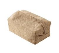 Soporte para caja de pañuelos Funda for caja de pañuelos, soporte tela lino y algodón, estuche Facial tejido a mano Rectangular, organizador decorativo Decoración del hogar(D)