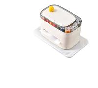 Soporte para caja de pañuelos Juego de cubierta caja pañuelos con herramientas pequeñas prácticas, almacenamiento Decoración de habitaciones(White)