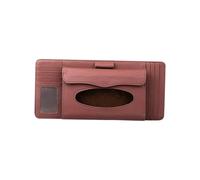 Soporte para caja de pañuelos Organizador de visera for coche, soporte for pañuelos, estuche for CD, bolsa almacenamiento multifunción con múltiples bolsillos Decoración del hogar(Brown)