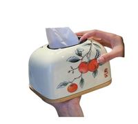 Soporte para caja de pañuelos Soporte de cubierta caja pañuelos con Base madera, servilletas, faciales, decoración Floral for el hogar Decoración del hogar(C)