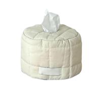 Soporte para caja de pañuelos Soporte for caja de pañuelos gran capacidad Dispensador papel en rollo que ahorra espacio y fácil acceso Decoración de habitaciones(Round)