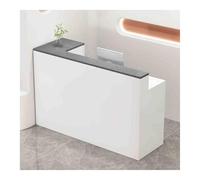 Soporte para caja registradora de roble blanco, diseño simple para ropa y mini mercado, 120 cm, lado derecho, solución de pago eficiente para oficina