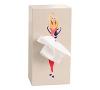 Soporte para cajas de pañuelos, divertido diseño vintage de vestido de dama para pañuelos faciales, servilletas, encimeras de oficina, sala de estar (café)