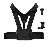 Soporte para Cámara de Acción, Arnés de Pecho Soporte Ajustable Compatible con GoPro Hero 13/12/11/10/9, dji Osmo Cámaras de Acción Accesorios Video POV VLOG, Negro