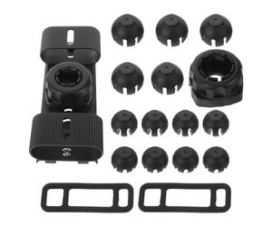 Soporte para Cámara de Coche con Placa Trasera y Rótulas, Kit Interior | Aleación y Plástico, Instalación Sencilla y Posición Estable, para Salpicadero y Conducción, Color Negro