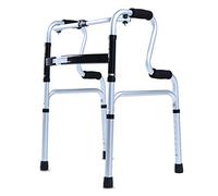 Soporte para caminar, andador plegable estándar, andador estándar antideslizante, soporte de pie para inodoro, supervisor para baño antiguo, acabado de aluminio estrella de la luz
