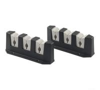Soporte para caña de pescar de 3 posiciones, soporte de pared ABS con acolchado de EVA, para almacenamiento vertical u horizontal seguro de hasta 3 cañas para garaje de cabina de barco (gris)