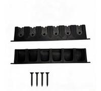 Soporte para caña de pescar montado en la pared para 6 cañas, estante horizontal vertical de almacenamiento de equipo de pesca, soporte de caña de EVA ABS con espacio ajustable, almohadillas de
