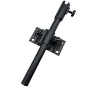 Soporte para caña de pescar y bandeja de cebo para cajas de pesca, accesorios de pesca de aleación de magnesio de aluminio de tres piezas para almacenamiento organizado (negro)