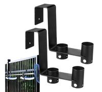 Soporte para caña de piscina para piscina, juego de 2 ganchos de almacenamiento para accesorios de pisina | Robusto, resistente a la intemperie y multifuncional: práctico almacenamiento para el equip