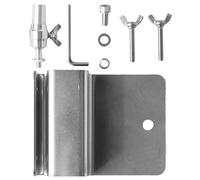 Soporte para canalón - Acero inoxidable 7,6 x 6 x 3,1 cm | Soporte para panel solar | Soporte para cámara de acero inoxidable | Para cámaras de panel solar al aire libre, instalación sin taladro, para