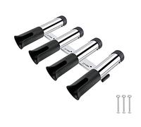 Soporte para Cañas de Pescar de Acero Inoxidable con Capacidad para Cuatro Cañas Instalación Rápida Protege de Superficies Metálicas Resistente a La I, Negro