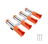 Soporte para Cañas de Pescar de Acero Inoxidable con Capacidad para Cuatro Cañas Instalación Rápida Protege de Superficies Metálicas Resistente a La I, Naranja