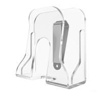 Soporte para cápsulas de café, acrílico, caja de almacenamiento portátil con clip de seguridad para suplementos de café, estante organizador compacto 11 x 9 x 6 cm (transparente)