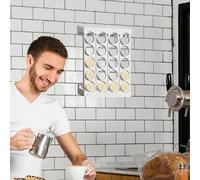 Soporte para cápsulas de café, estante de exhibición para organizar con una capacidad de 50 cápsulas, organizador de cápsulas de café, para uso en bares, oficinas, cocinas, hogares, cafés y