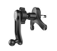 Soporte para cargador de teléfono móvil para automóvil Soporte para teléfono Soporte para clip de ventilación de aire Abrazadera de gancho para salida de aire Accesorios de soporte de base en forma de