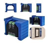 Soporte para carril azul apto para Shelly ADDON + Plus Serie + GEN3 con protección táctil