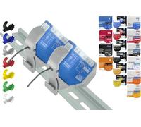 Soporte para carril "Mini" para 18 shellys: 1 Gen3,1PM Gen3,2PM Gen3,i4 Gen3,Plus 1,Plus 1PM,Plus 2PM,Plus i4,Plus 0-10V Dimmer,Wave 1,Wave 1PM,Wave 2PM,Wave Shutter,Wave i4 (2 x Gris)