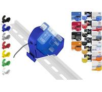 Soporte para carril "Mini" para 18 shellys: 1 Gen3,1PM Gen3,2PM Gen3,i4 Gen3,Plus 1,Plus 1PM,Plus 2PM,Plus i4,Plus 0-10V Dimmer,Wave 1,Wave 1PM,Wave 2PM,Wave Shutter,Wave i4 (Blau-Prime)