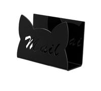 Soporte para cartas de escritorio Gatos Acrílico Estante para cartas Clasificador de correo Organizador de sobres Soporte para documentos para clasificar archivos de correo Soporte para sobres de