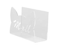 Soporte para cartas de gatos, acrílico, organizador de correo, organizador de sobres para escritorio, organizador de sobres de correo, 165 x 115 x 75 mm, soporte de escritorio para el lugar de trabajo