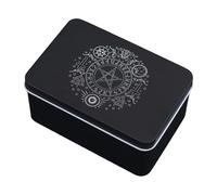Soporte para Cartas del Tarot - Contenedor de Cartas del Tarot, Caja de Almacenamiento del Tarot | Soporte de Caja de Hierro para Almacenamiento de baraja de Cartas, Funda Protectora portátil para