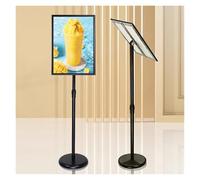 Soporte para carteles A2, A3 y A4, con base resistente, soporte para letreros de pie para señalización al aire libre, soporte de menú, soporte de exhibición de letreros (Nero, A2)