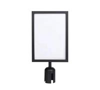 Soporte para carteles, base de póster de pedestal A4, color negro, soporte de doble cara para control de multitudes al aire libre, guía para restaurante, museo, centro comercial de exposiciones y