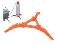 Soporte para cartuchos de gas, estabilizador de hornillo de camping | Soporte para latas de trípode, soporte para botellas, soporte para depósito de combustible para pesca, senderismo,