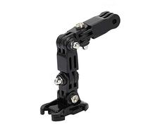 Soporte para Casco Brazo Ajustable Adaptador de Carcasa para Cámara Deportiva Curvada para Xiaoyi Bicicleta Motocicleta Esquí Béisbol Escalada en Roca Cascos Plástico Negro Metal