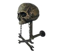 Soporte Para Casco Con Calavera - Estante De Montaje En Pared, Soporte Decorativo Para Calavera | Construcción De Acero Resistente, Diseño De Calaveras, Colgador Seguro Para Casco De Motocicleta Para