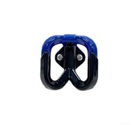 Soporte para casco de bicicleta Gancho de aluminio de montaje frontal con diseño retráctil para motocicletas - Acabado negro resistente a la corrosión (azul)