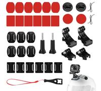 Soporte para Casco de Cámara Kit, Soporte de Casco para GoPro, 33 Piezas Almohadillas Adhesivo de Montaje, Montura Adhesiva para Casco Compatibles con GoPro Hero 4/5/6/7/8 y Otras Cámaras de Acción