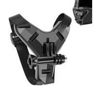 Soporte para Casco Moto Chin Mount con 1 Tornillo, Compatible con Cámaras para GoPro Hero 13/12/11/10/9/8/7/6/5, para Osmo Action, para Session, Soporte Cámara Acción, Accesorios Casco, Negro