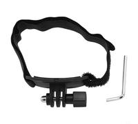 Soporte para casco, plástico de ingeniería y aluminio, vendaje ajustable de 12 a 36 cm, para soporte de lámpara de antorcha de casco de ciclismo