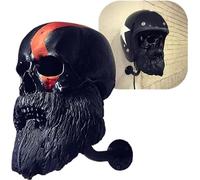 Soporte para Cascos de Calavera de Motocicleta, Estilo Gótico Soporte para Casco de Calavera Montaje en Pared, Artesanías de Resina Estante de Exhibición de Cascos para Decoración de Pared ( Color : A