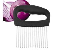 Soporte para cebollas, púas de acero, cortador de verduras, peine, picadora de carne, batidor de carne, asistente, utensilios de cocina, apto para cortar limón, patata, pepino