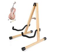 Soporte para celo con soporte de arco, soporte de madera en forma de A con espuma acolchada, soporte hecho a mano para 1/2, 3/4, 7/8, 4/4 (tamaño completo) y guitarras (Ashwood, Cello)