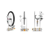 Soporte para Centrar Ruedas, Bastidor Profesional para Reparación de Bicicletas, para Corrección de Llanta y Rotor, Espaciado de Maza Ajustable de 55-200 mm, para Ruedas de 16 a 29 Pulgadas(Gold)