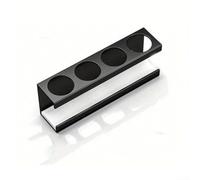 Soporte para cepillo de dientes con base de tierra de diatomeas para atrapar la humedad, diseño de aluminio montado en la pared para 4 cepillos y suministros de higiene dental (negro)
