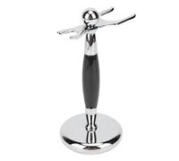 Soporte para cepillo de dientes de doble cara con aberturas extra anchas, base de metal elegante en color azul, ideal para hombres, esposos y amigos, organización sofisticada del baño y ducha