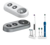 Soporte para cepillo de dientes eléctrico, 2 soportes para cepillo de dientes para base de repuesto compatible con 2 cabezales de cepillo de dientes, organizador de cepillos de dientes para