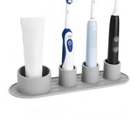 Soporte para Cepillo de Dientes eléctrico Linkidea, Organizador para Cepillo de Dientes eléctrico de 4 Ranuras para encimera Compatible con Oral-B iO Serie (Gris)