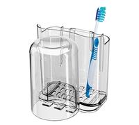 Soporte para cepillo de dientes, organizador de almacenamiento adhesivo para cepillos de dientes, estante para accesorios para el cabello, peines, cepillos de dientes, limpiador facial
